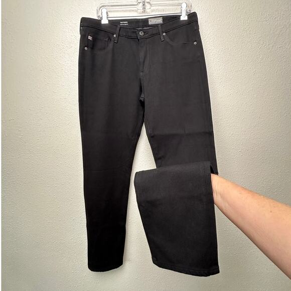 AG Adriano Goldschmied The Prima Crop Black Jeans Women’s 31 Cigarette - Picture 1 of 12